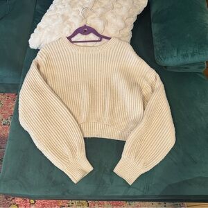 Garage cropped cream sweater